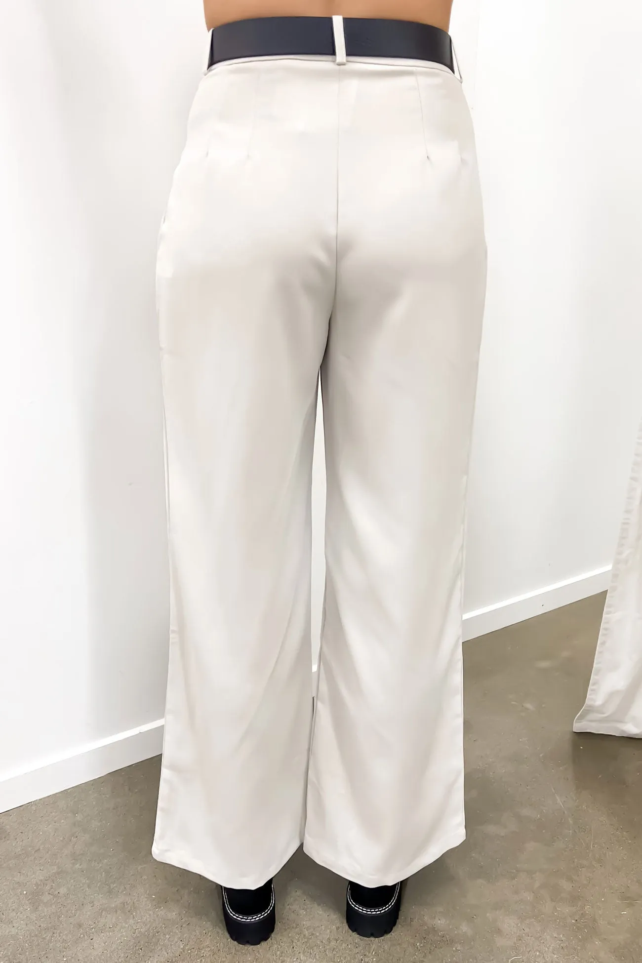 Casual Wear AdjustableDrawstring Ebony Pant Oyster