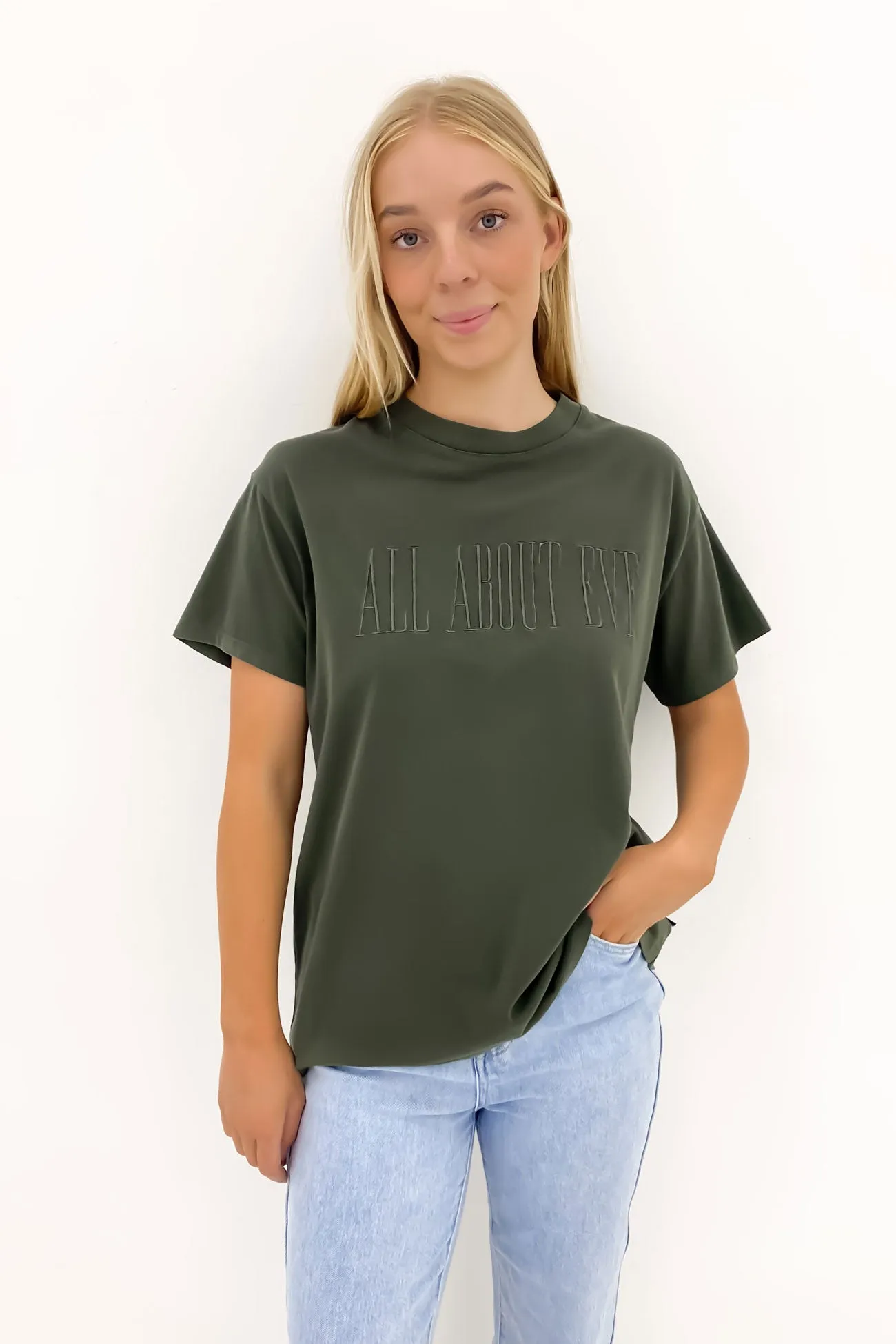 brandable Preppy Heritage Tee 2 Forest Green