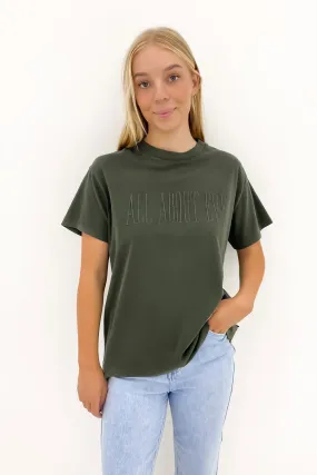 Effortless Vibe Chill Fit Heritage Tee 2 Forest Green