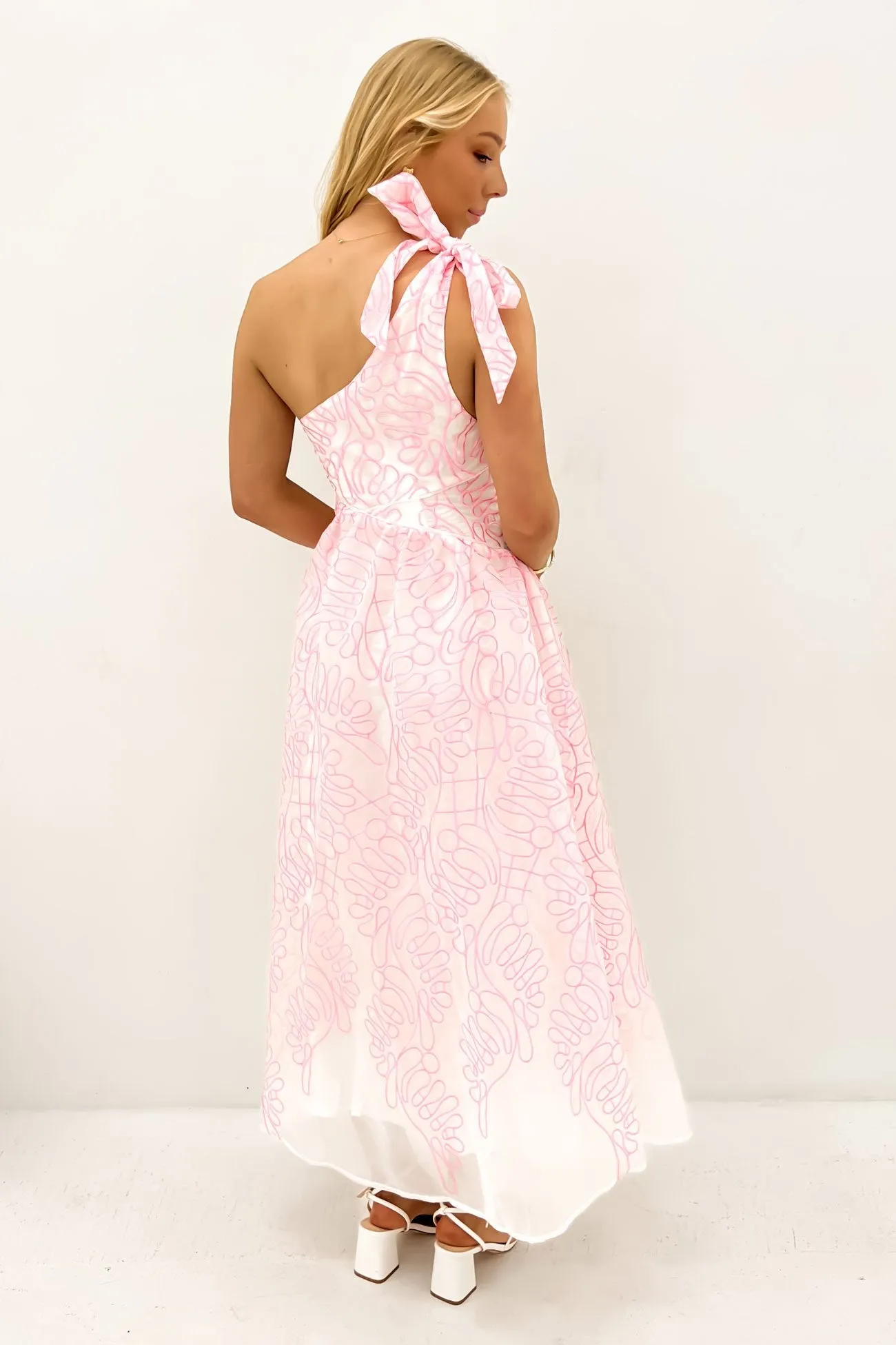 Paige Midi Dress Pink LowProfileZipper Runway-Ready