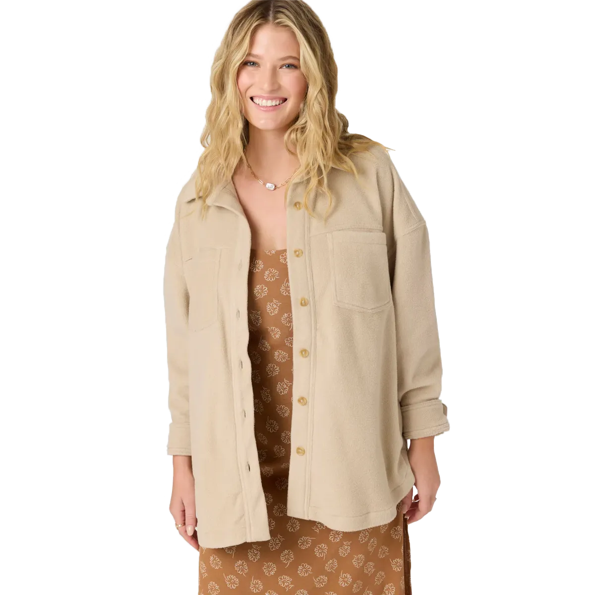 Women's Rune Solid Long Sleeve RelaxedNeckline
