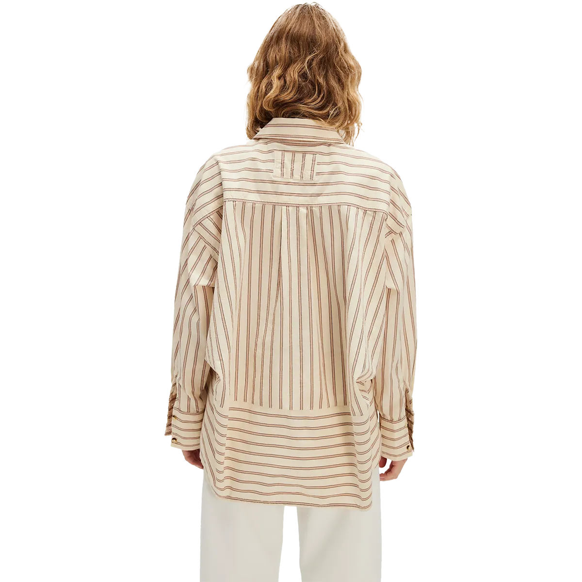 Women's Striped Varsity Vibes Shirt VNeckline