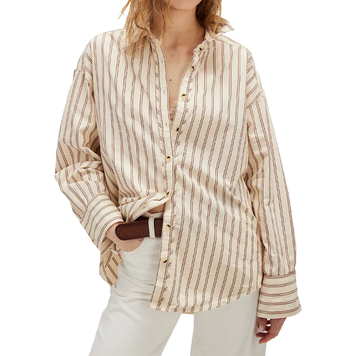 UV Protection Enhanced MoistureWicking Technology Women's Striped Varsity Vibes Shirt