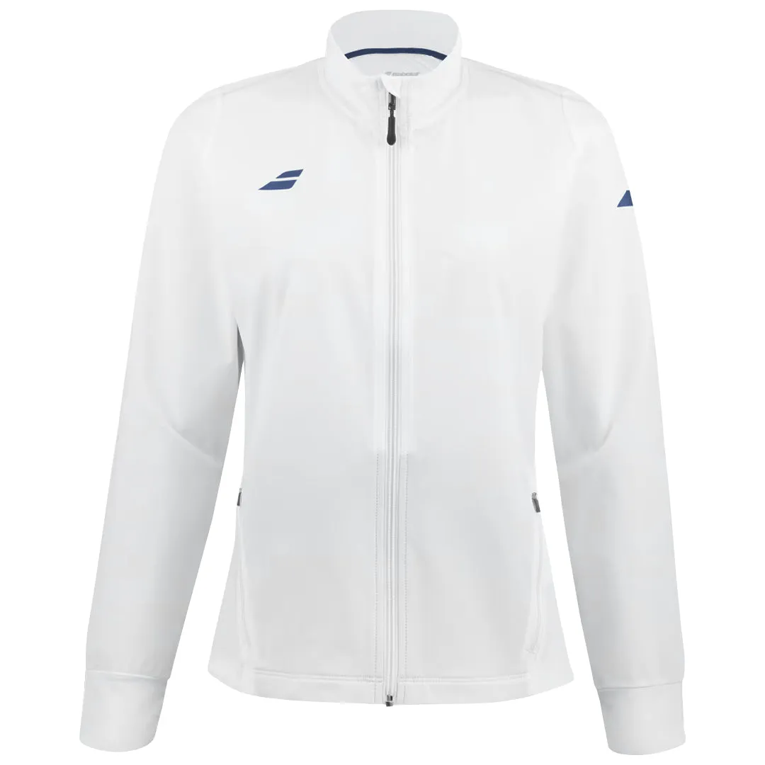 Edgy style Babolat Women's Play Jacket - White Flexible Hemline