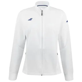 HighNeckStyle Edgy style Babolat Women's Play Jacket - White