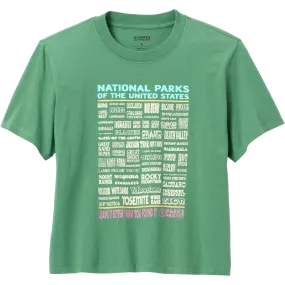 Women's National Parks Lineup Boxy Tee Oversized Cut