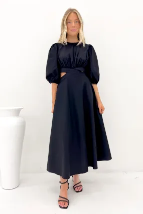 Subtle Lines Ava Maxi Dress Black