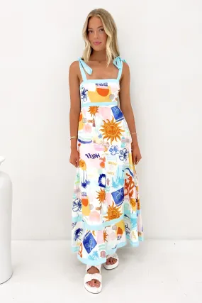 Effortless Look Soft Texture Azuka Midi Dress Miami