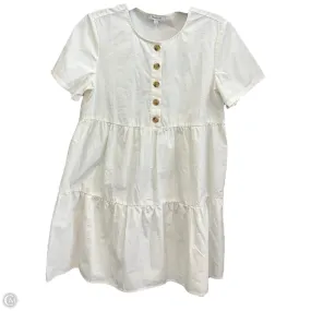 Trendy Vibes Scoop-Neck Dress Casual Midi By Madewell In Cream, Size: S