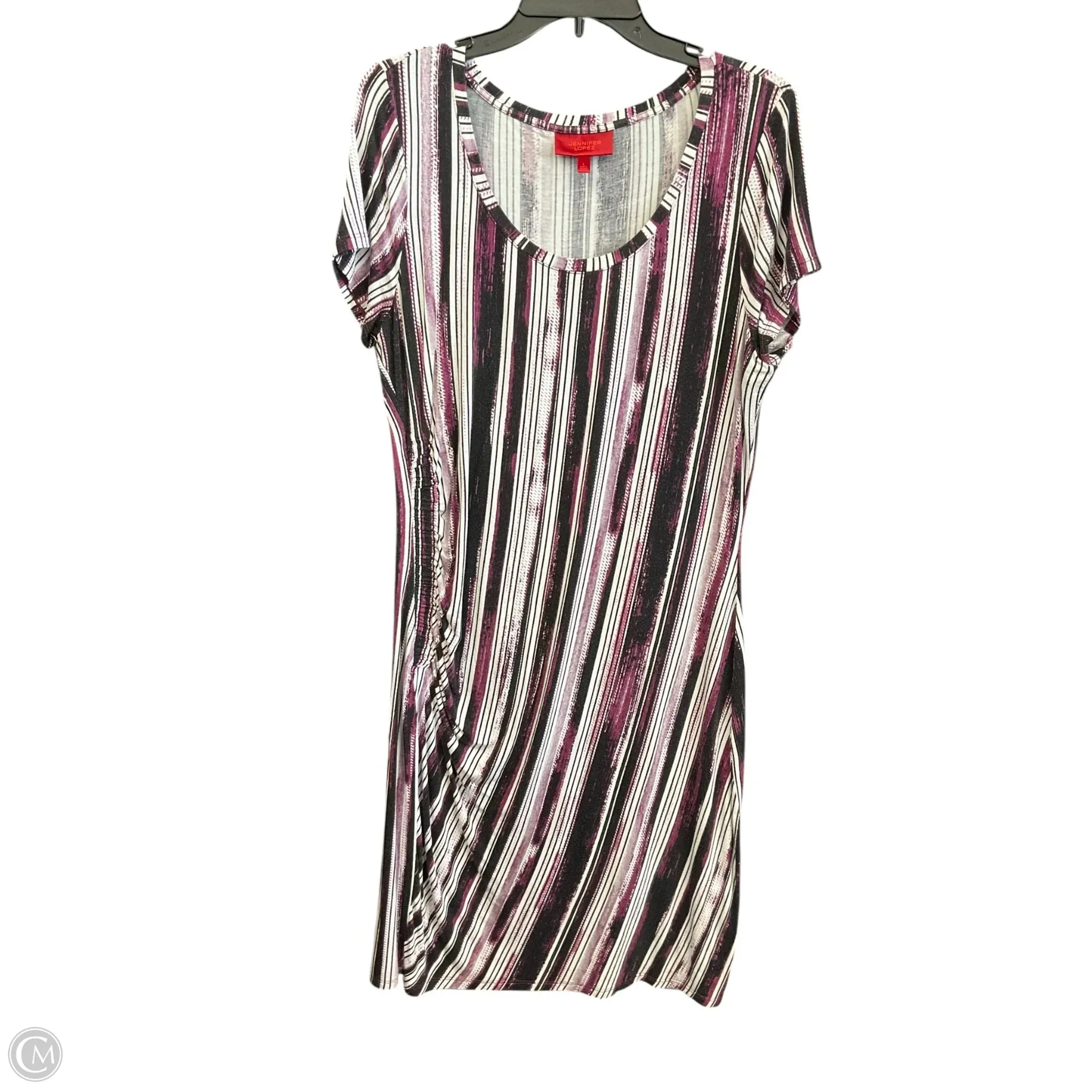 Dress Casual Midi By Jennifer Lopez In Purple, Size: L Pure Shape Velvet-Touch