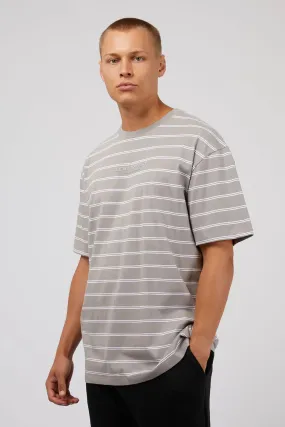 Essential Theory Stripe Tee Grey Round neck simplicity Timeless Must-Have