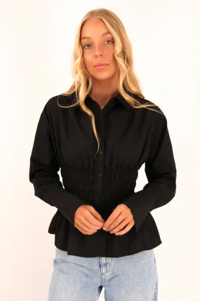 Thermoregulating Fabric Elain Long Sleeve Shirt Black