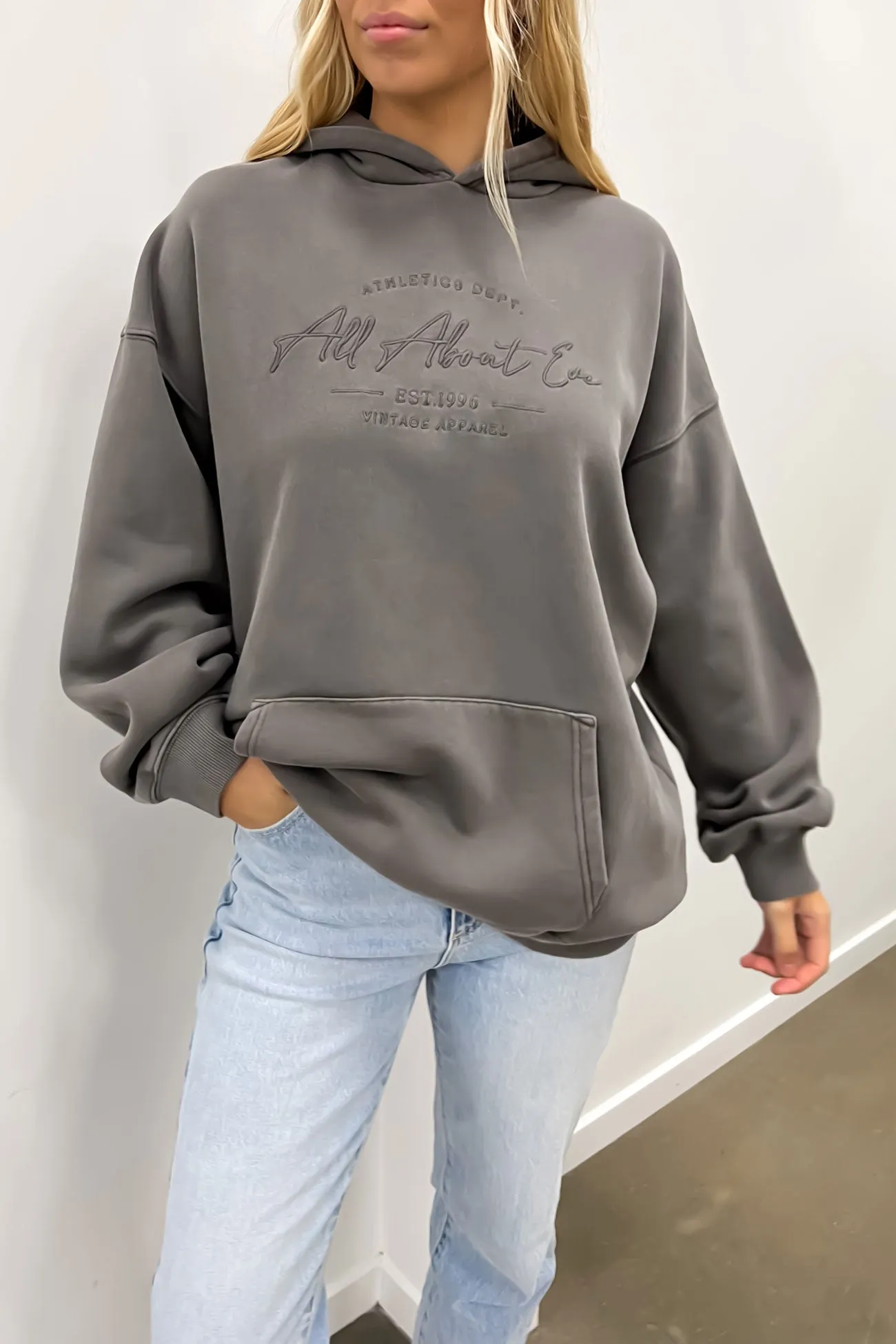 Taped Edges Classic Hoody Charcoal