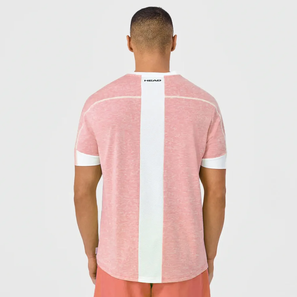 Elastic Fabric Head Men's Play Tech T-Shirt - Grapefruit Chic Look
