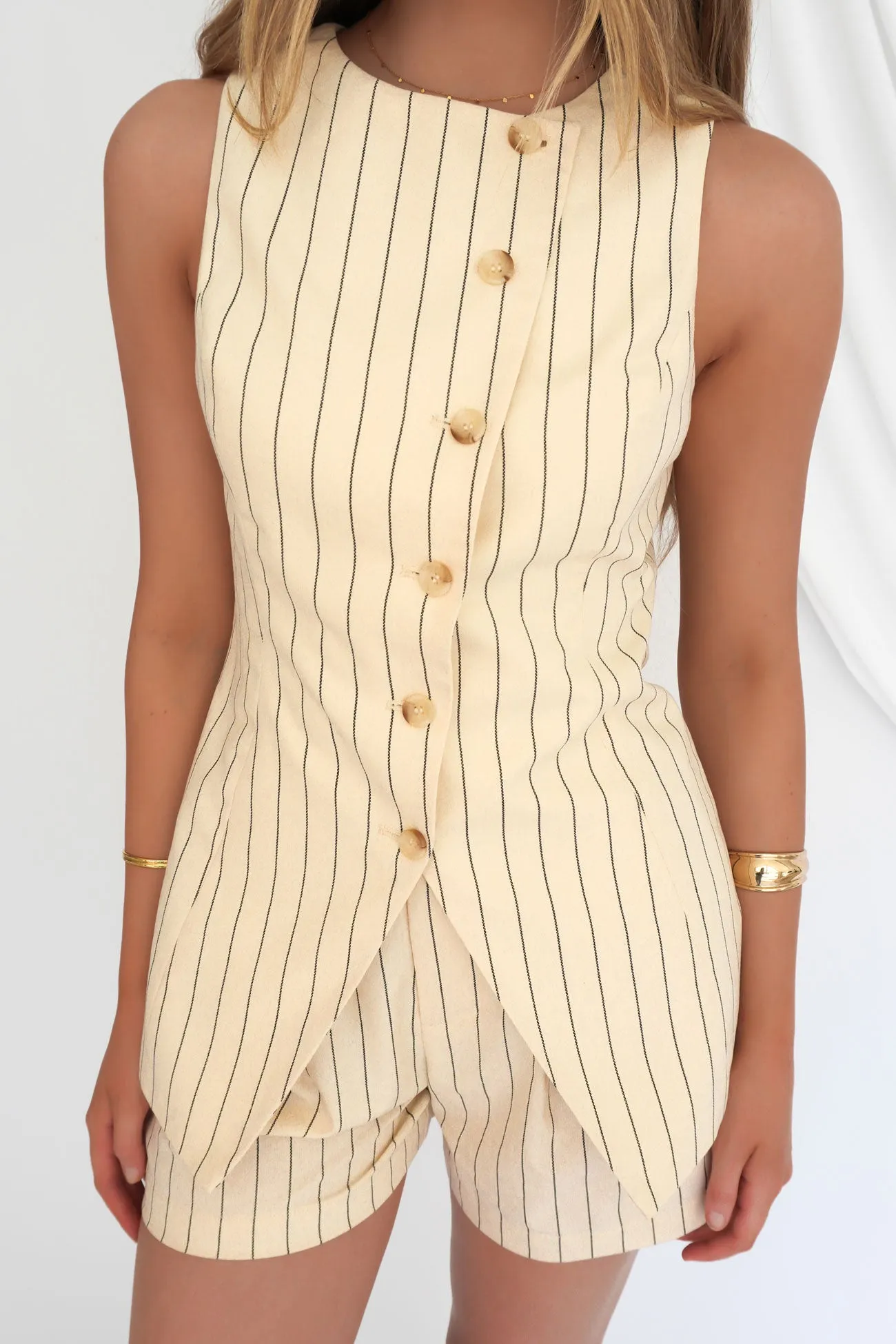 360 Degree Airflow System Maddox Stripe Vest Beige