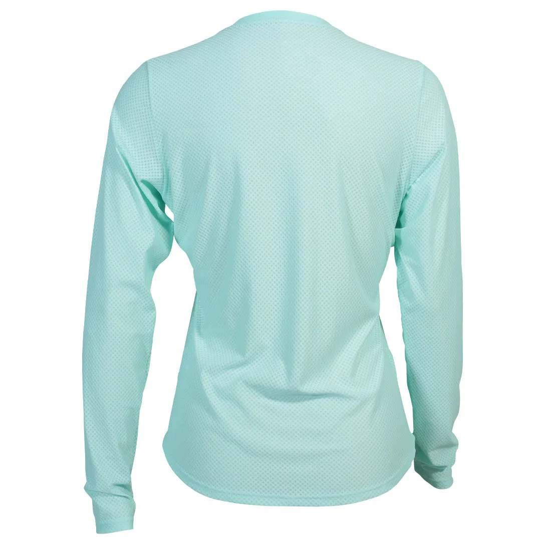timeless elastic waistband Sofibella Women's UV Colours Staples Mesh Long Sleeve - Blue Light