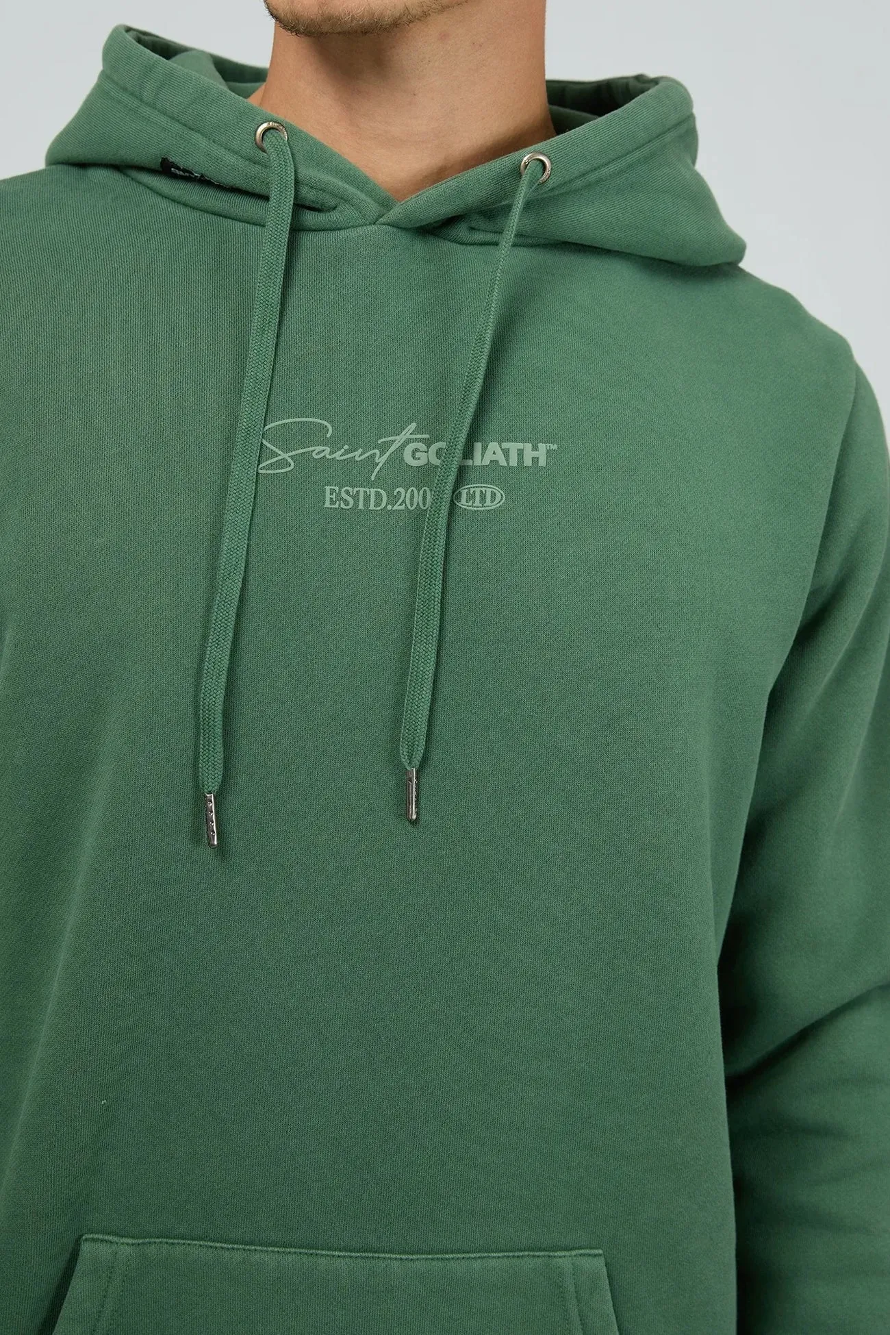 Memory Hoodie Green Flexible Hem Adjustment