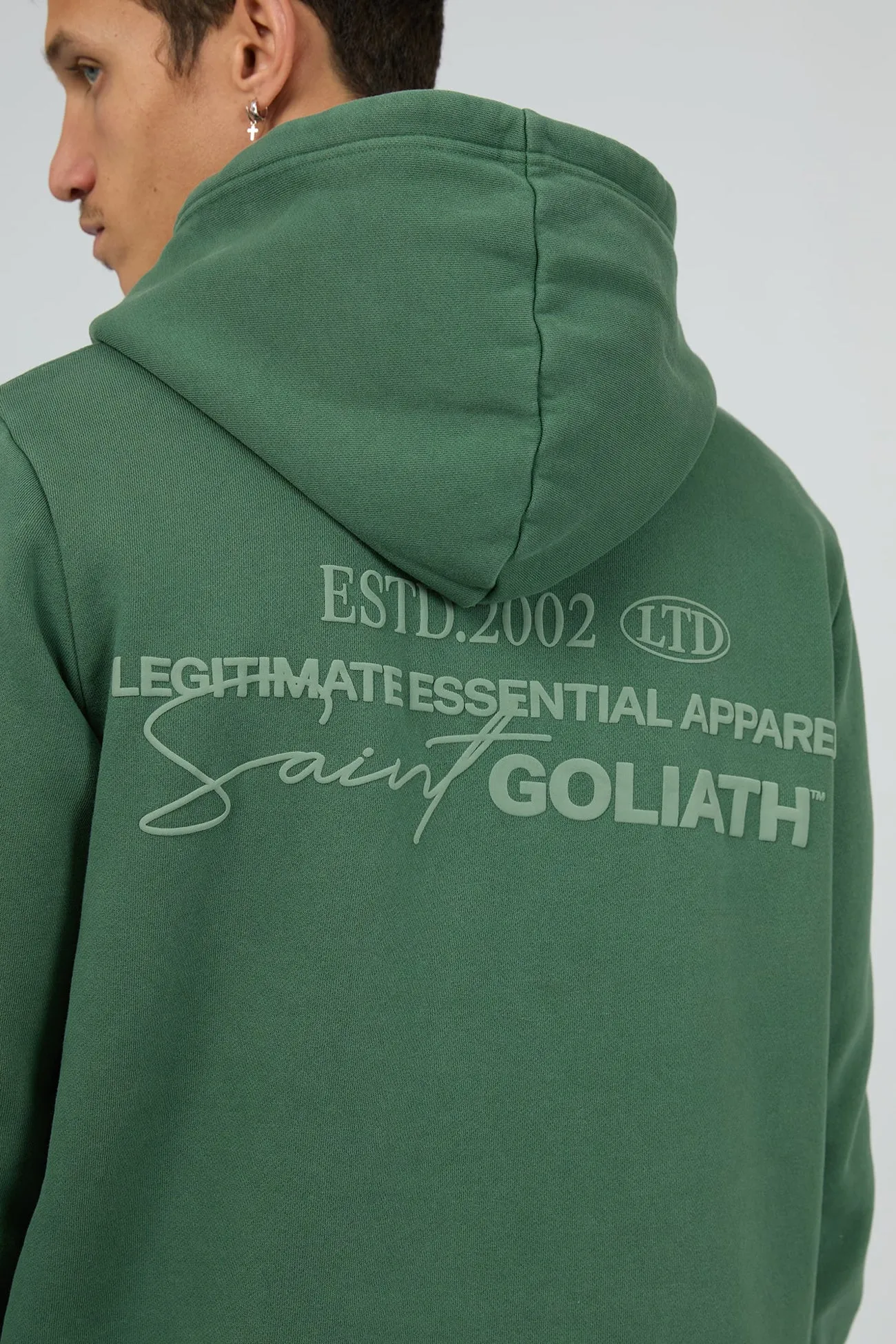 Memory Hoodie Green Abrasion Resistant Trim