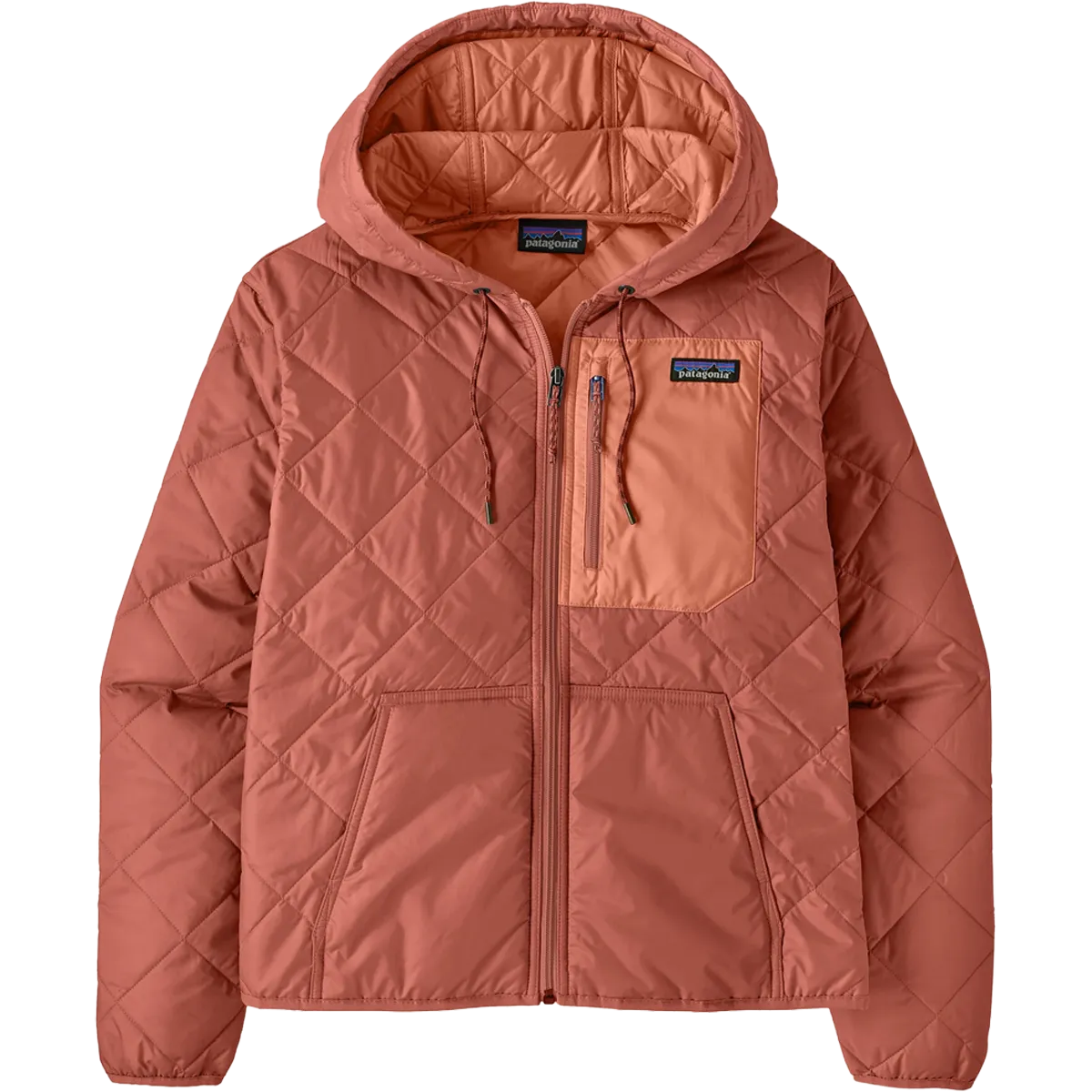 Women's Diamond Quilt Bomber Hoody Quick Access Hidden Pockets Thermal Reflective Lining