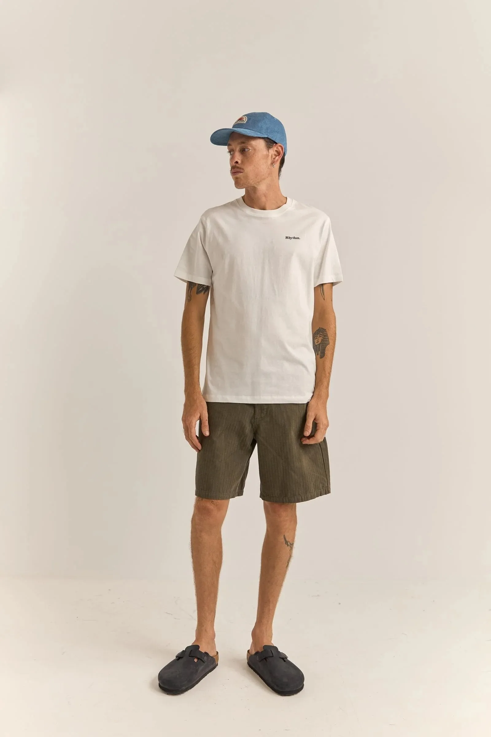 Stretch Knit Urban Style Trend Brand Tee White