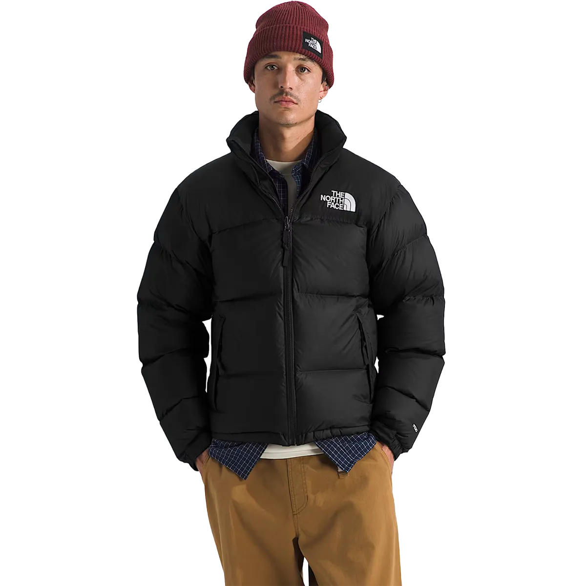 Men's 1996 Retro Nuptse Jacket Non Restrictive Armholes Glow In Dark Accents