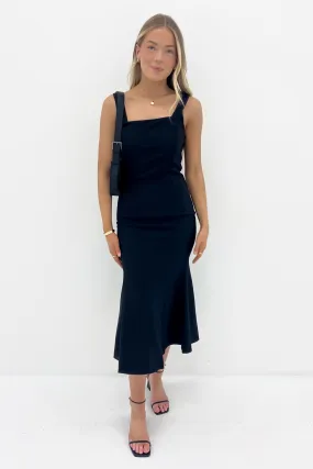 Cozy Design Workwear Comfort Katelyn Midi Dress Black