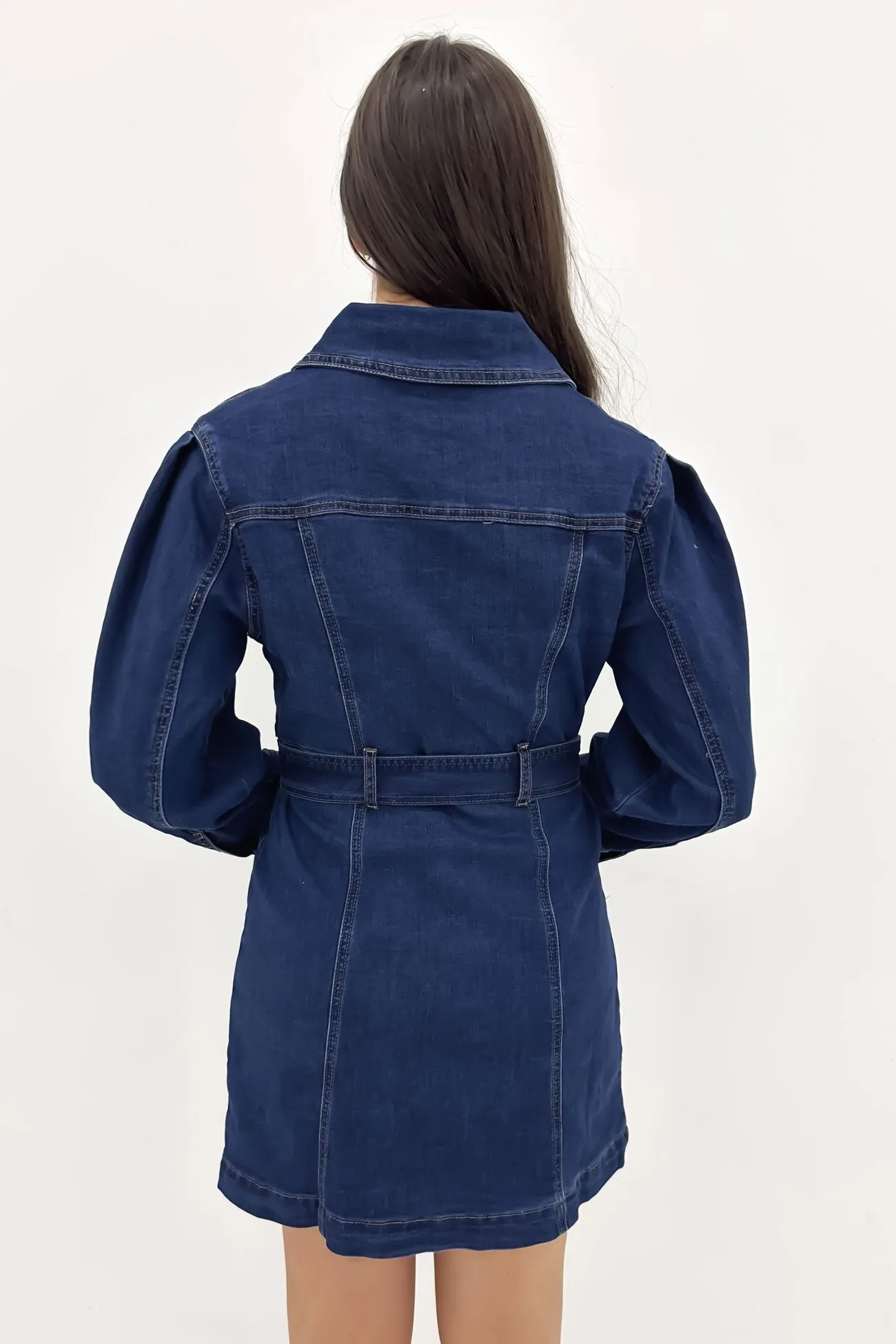 Active Moments Jaydence Denim Mini Dress Indigo