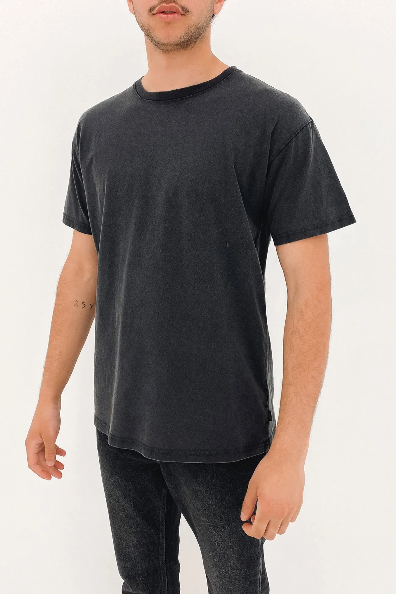 Oversized Tee Vintage Black Sublimation Resistant Fabric