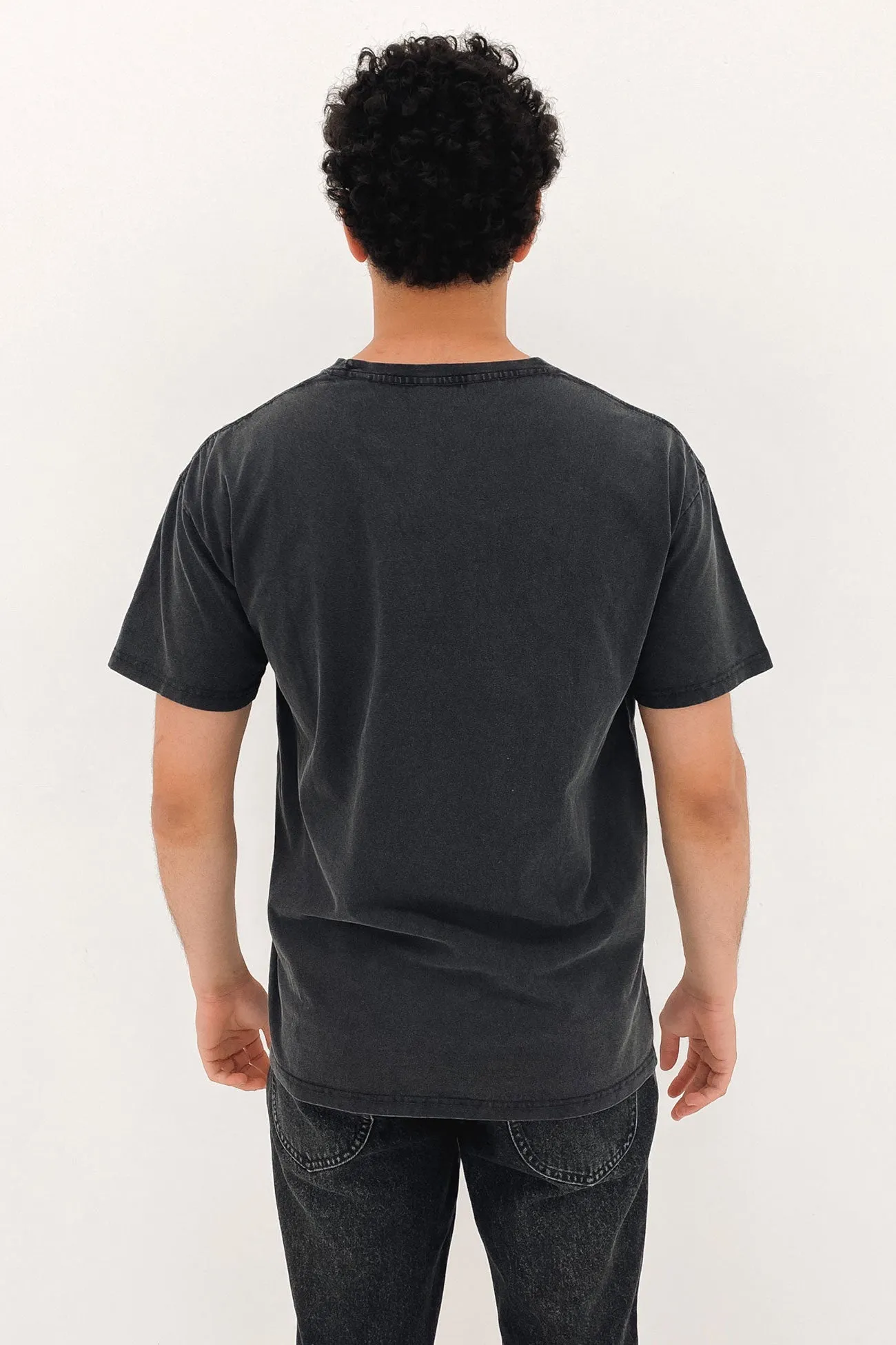 Basic Comfort Everyday Casual Oversized Tee Vintage Black