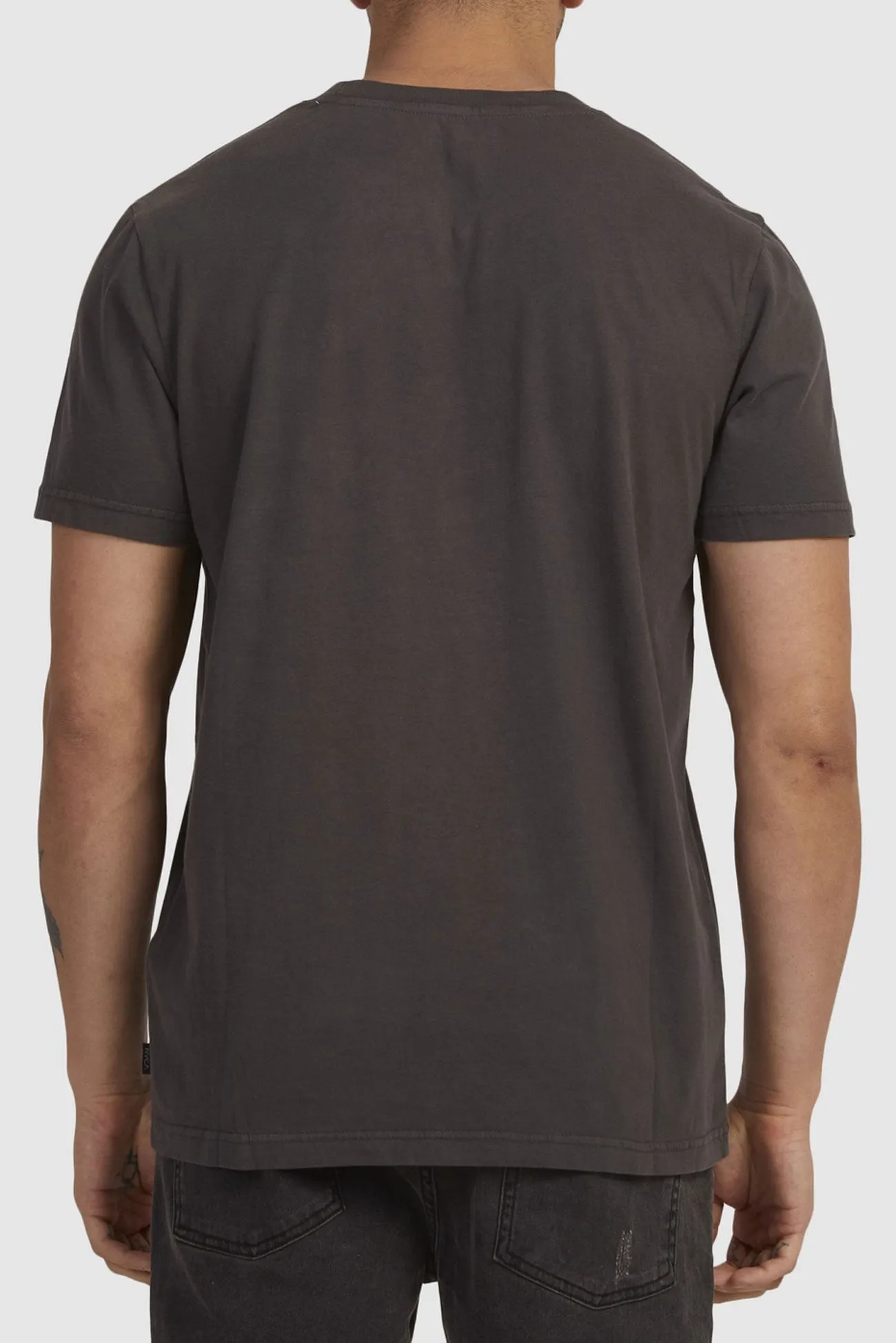RVCA Mini Flipped Short Sleeve Tee Washed Black Bold Design