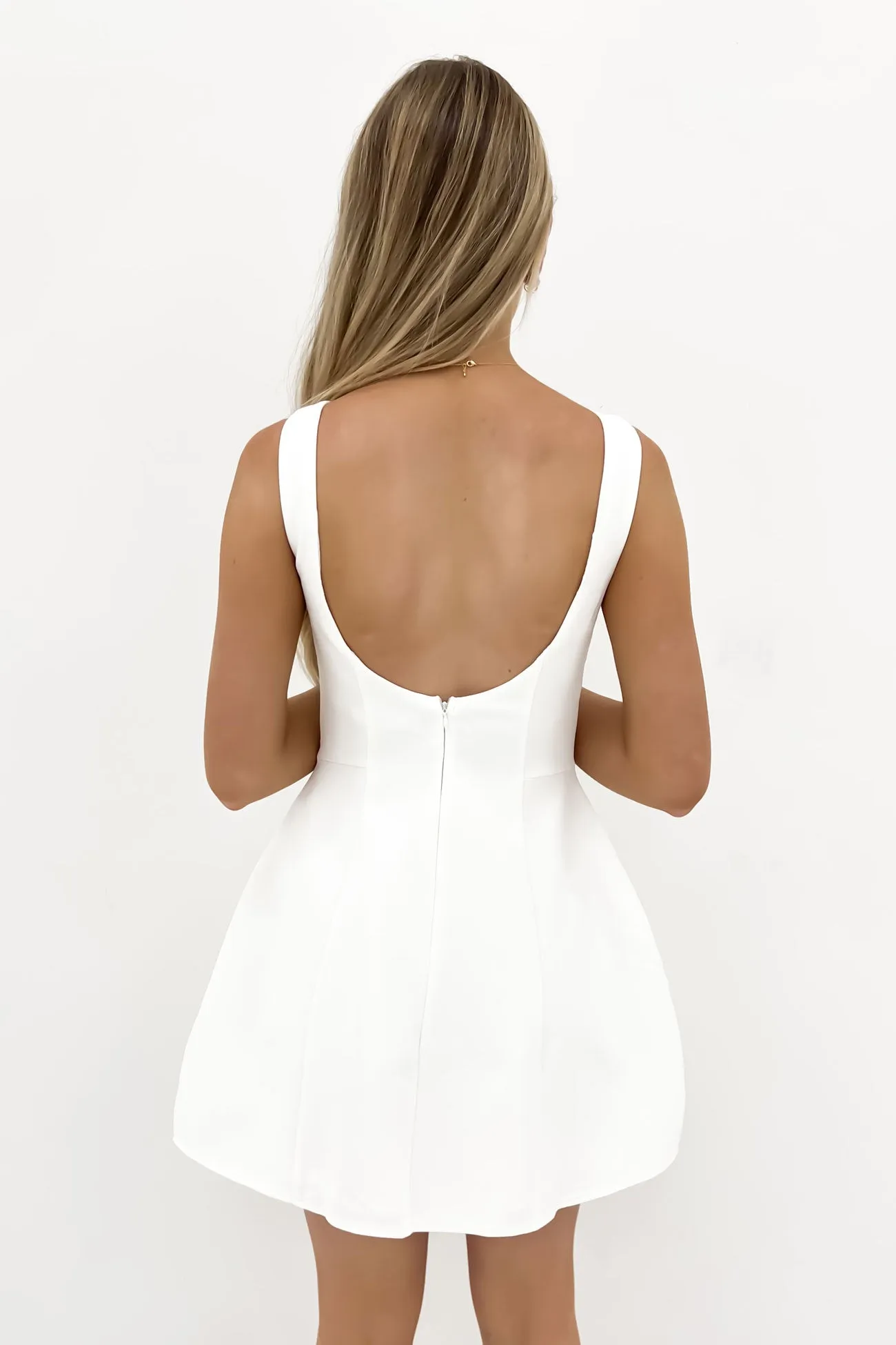 Alix Mini Dress White Easy Wrap