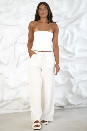Basic Style Effortless Layer Elijah Beach Pant White