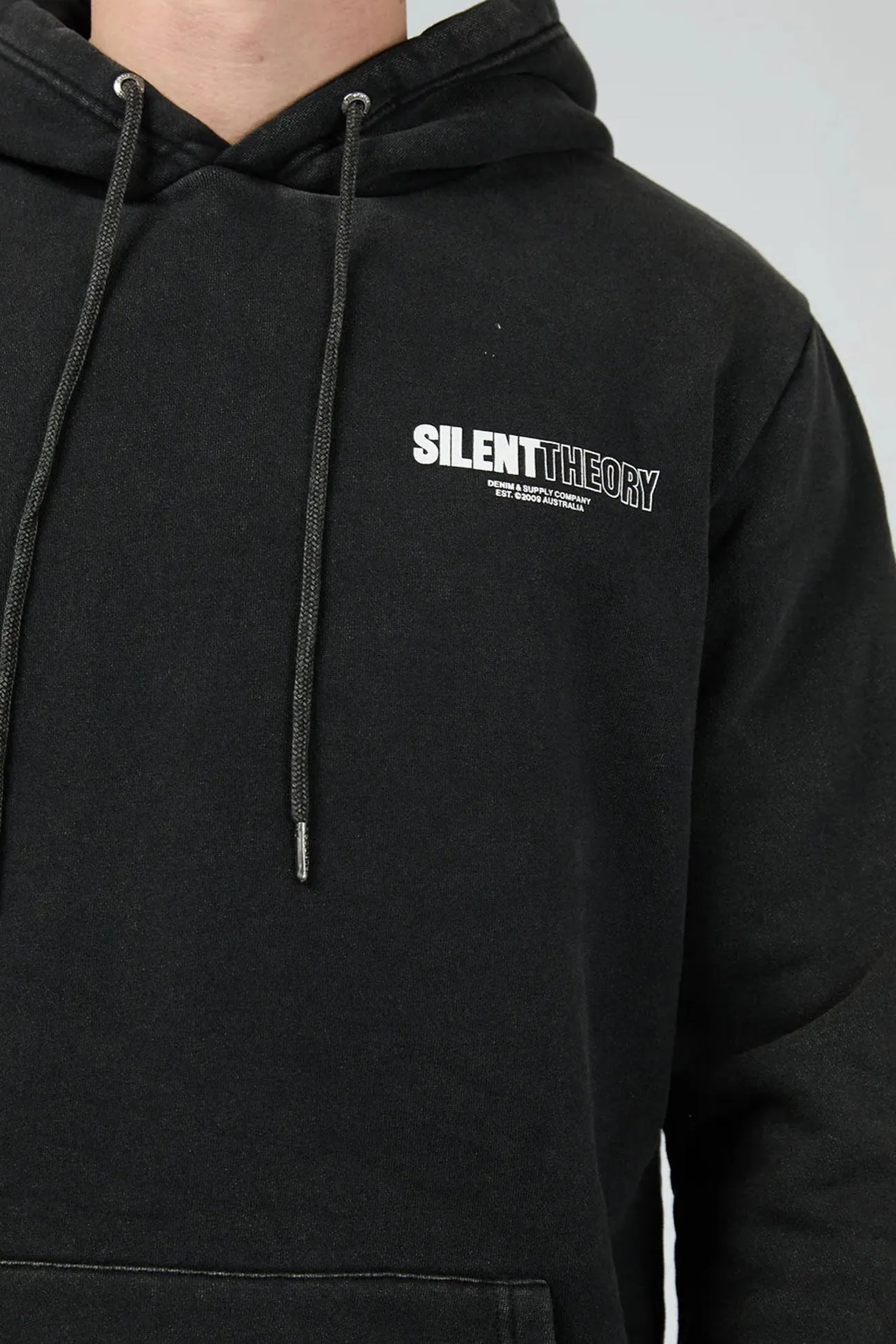 Tear Resistant Fabric Blends Elite Scoop Hoodie Washed Black