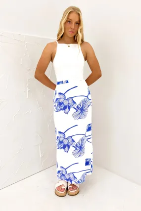 Elasticized Cuff Tiered Layers Elora Midi Skirt Ren