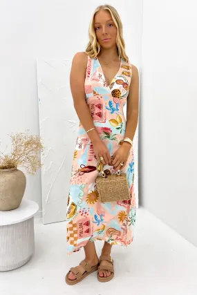 Elyssa Midi Dress Summer Haze Cool Elegance Stylish Cut