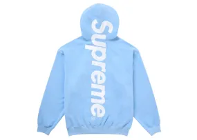 Easy - to - Clean Supreme Satin Applique Hooded Sweatshirt Fw24 Light Blue