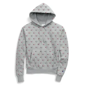 Machine - made Reverse Weave All Over Print Pullover Hoodie