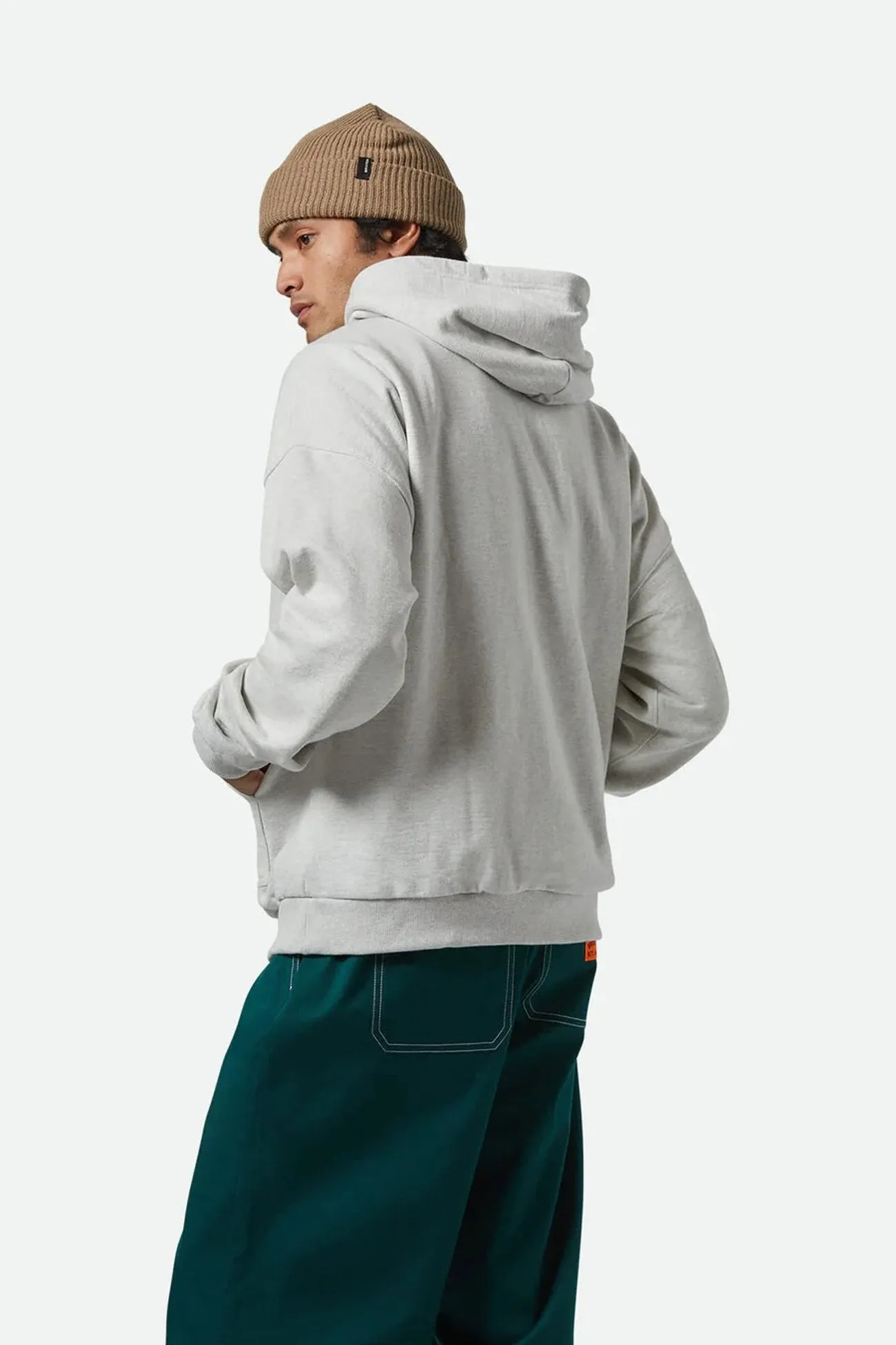 Glove Friendly Cuff Design Wrinkle resistant fabric Embroidered Heavy Weight Hood Heather Grey Ash