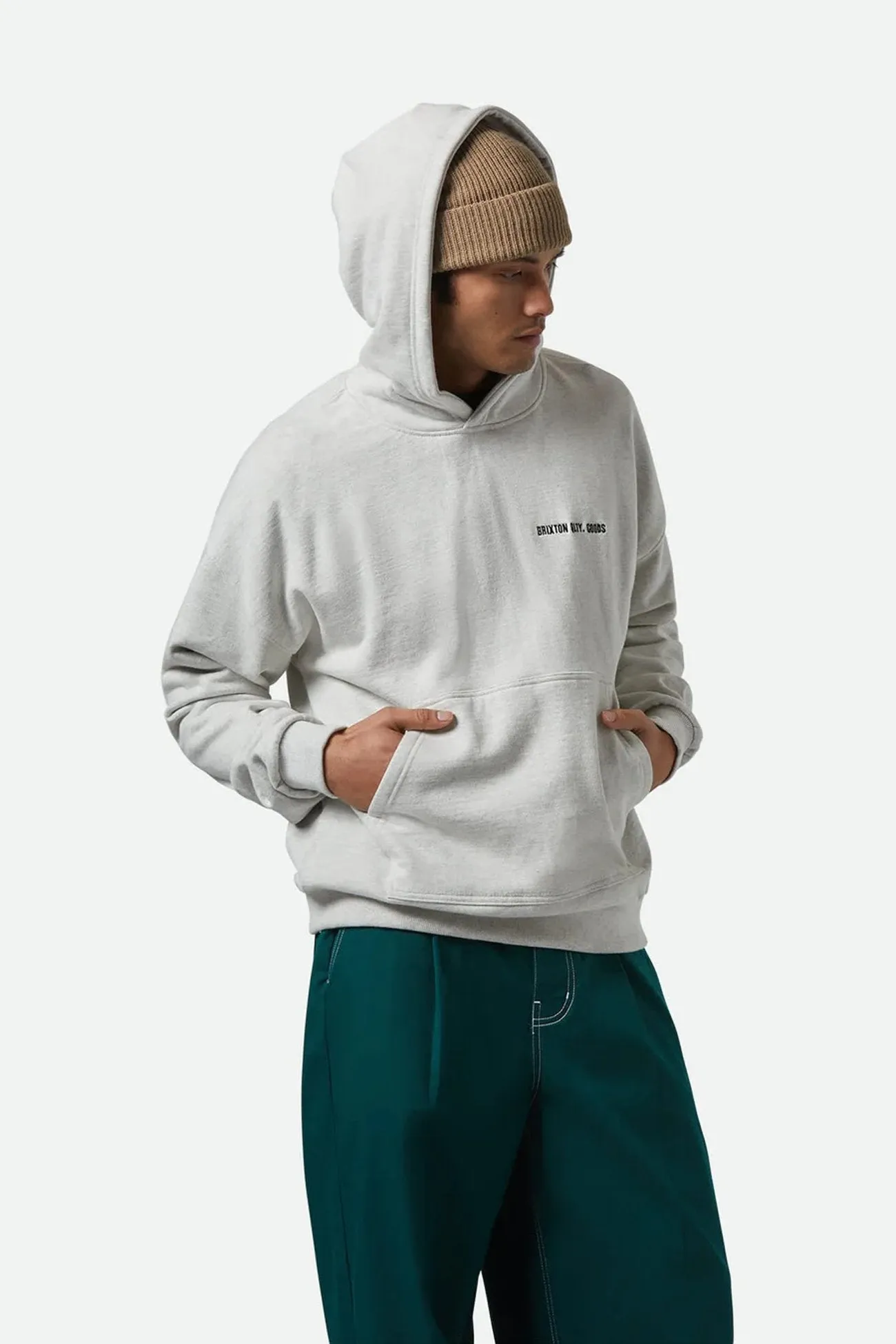 Mild Weather Layer Embroidered Heavy Weight Hood Heather Grey Ash