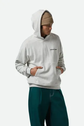 NonRestrictiveFit Microfiber Blend Embroidered Heavy Weight Hood Heather Grey Ash