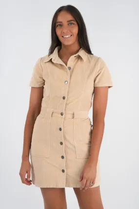Sleek Style perfect for events Emma Cord Dress Vanila