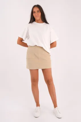 Emma Cord Skirt Vanilla Modern Luxe