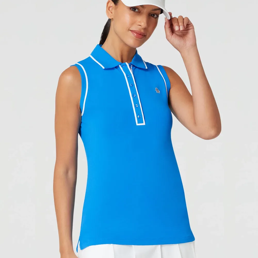 Ergonomic Design Penguin Women's Veronica Sleeveless Polo - French Blue Comfort Padding