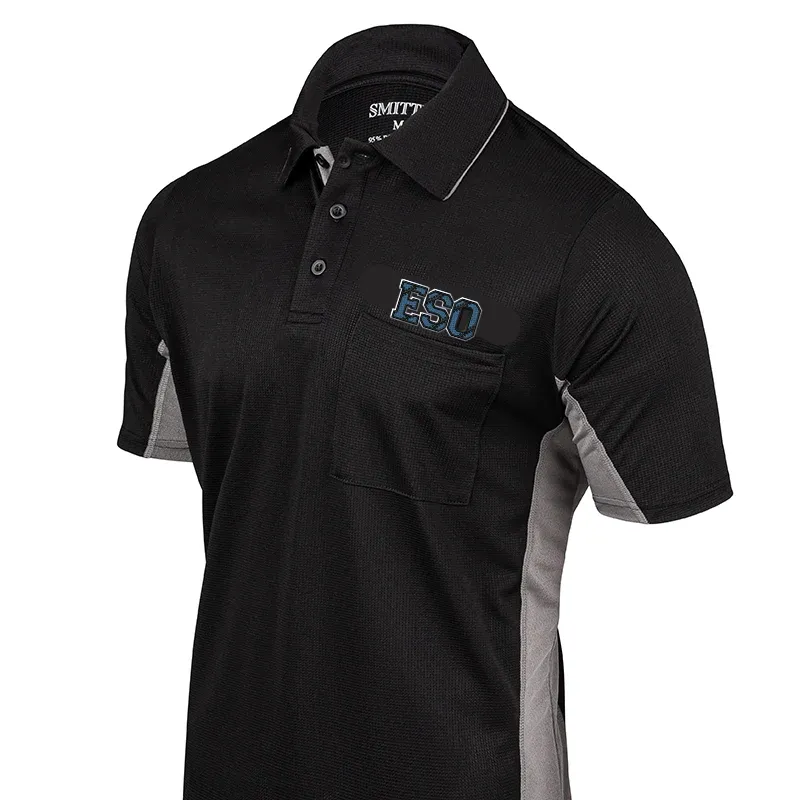 ESO Logo Black Smitty MLB Replica Umpire Shirts Summer Camp Everyday Outfit