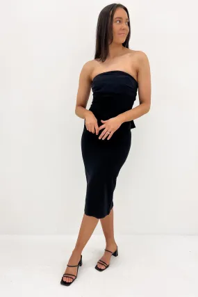 Essential Layer Vibe Style Esmerelda Midi Dress Black