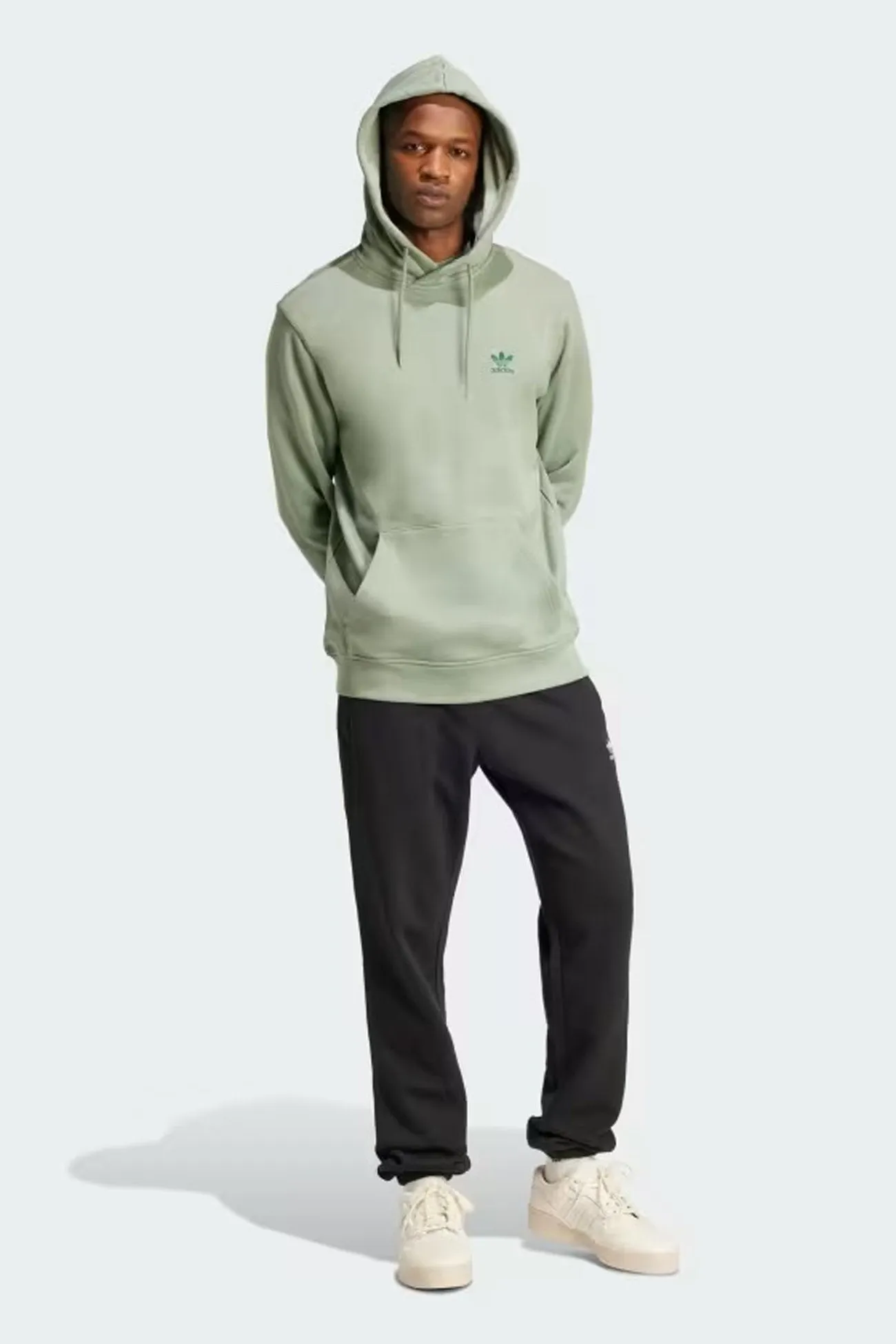 Abrasion Resistant Shell Double stitching Essential Hoodie FT Silver Green