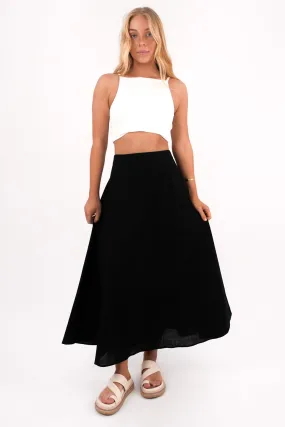 Essential Maxi Skirt Black Breezy Edge