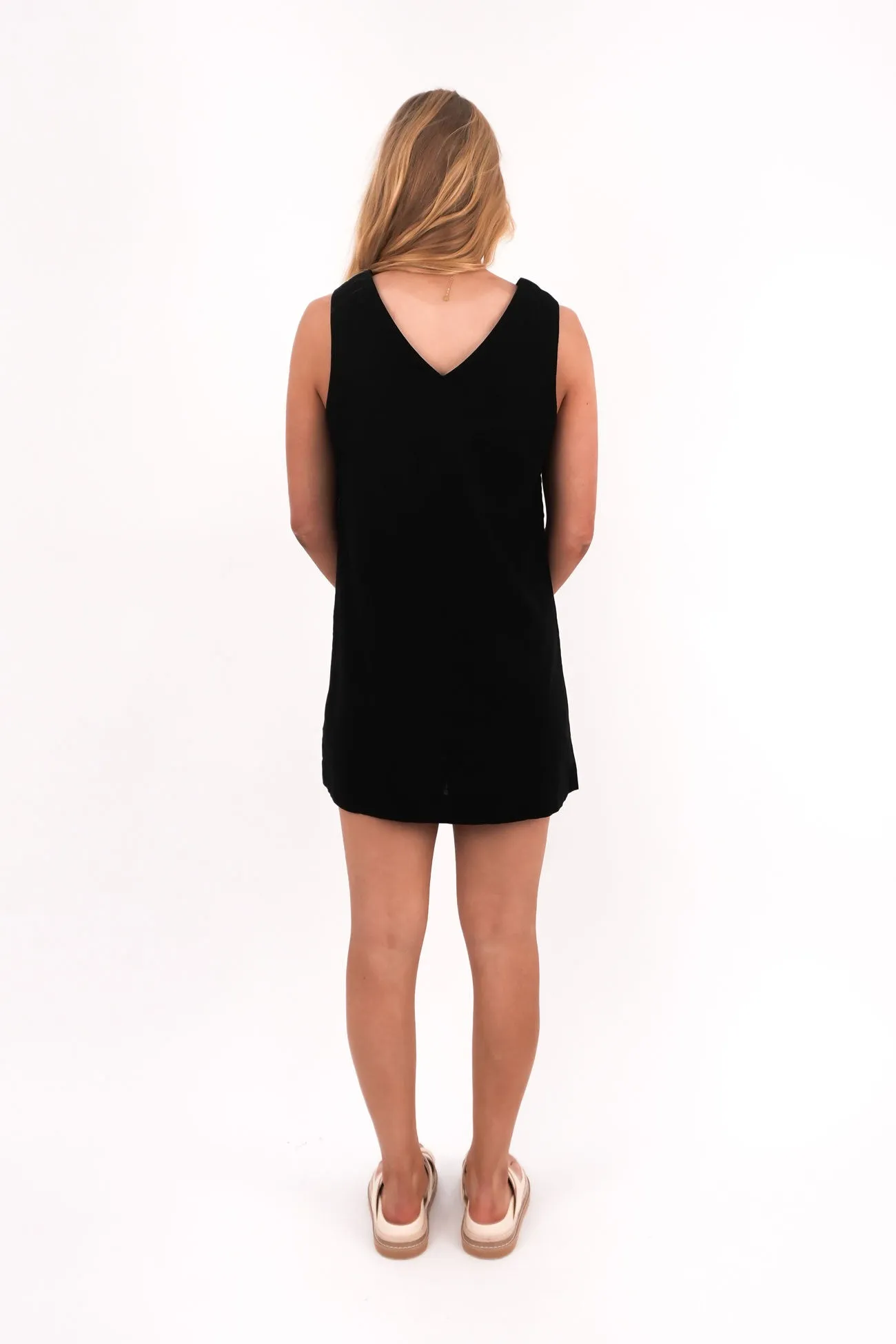 Essential Mini Dress Black Empire-Waist