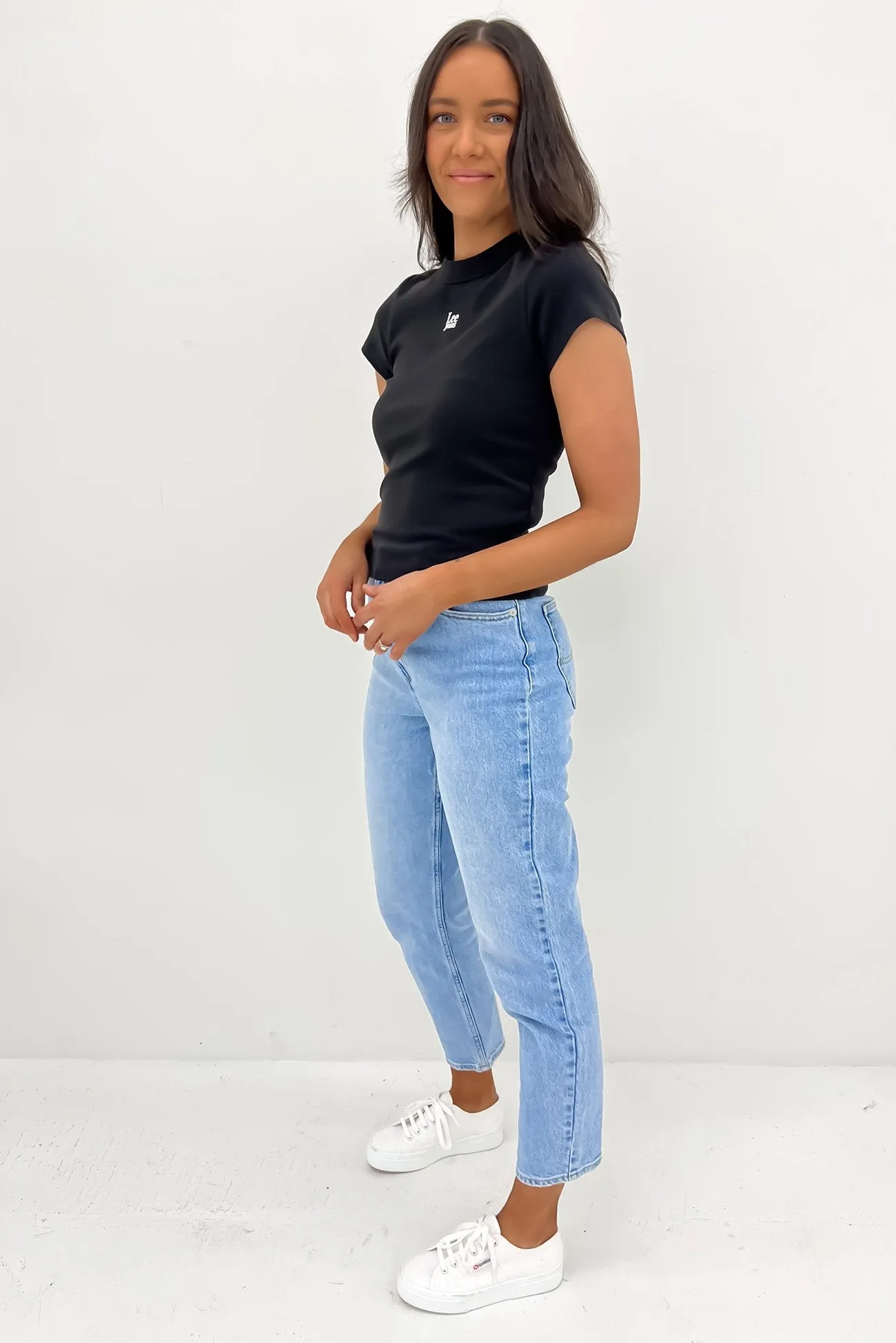 Essential Rib Tee Timeless Black Short Sleeve Versatile Comfort