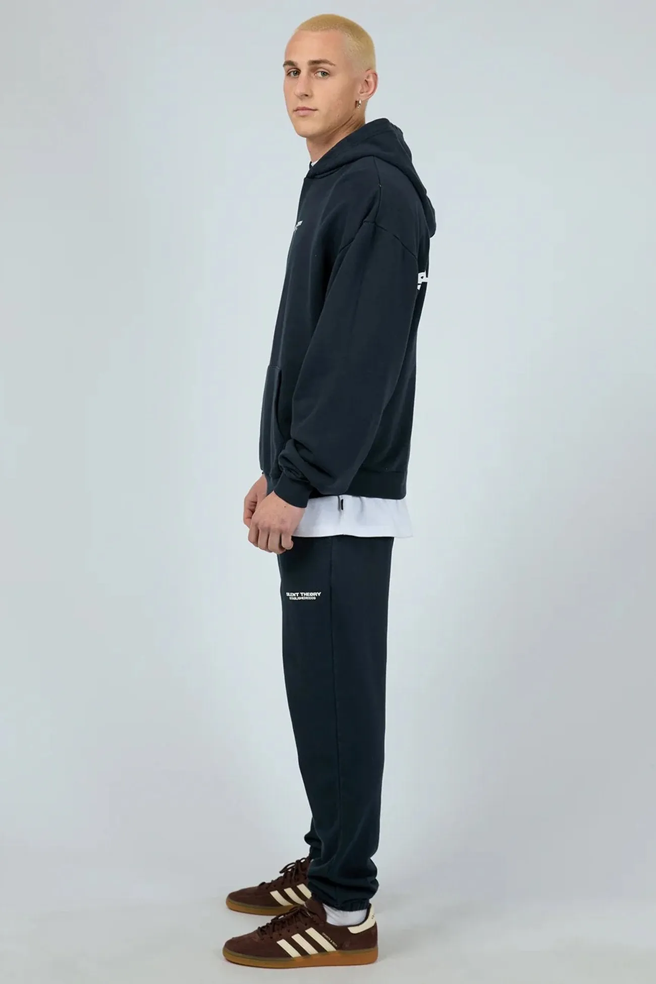 Enhanced Edge Binding Essential Theory Hoodie Navy